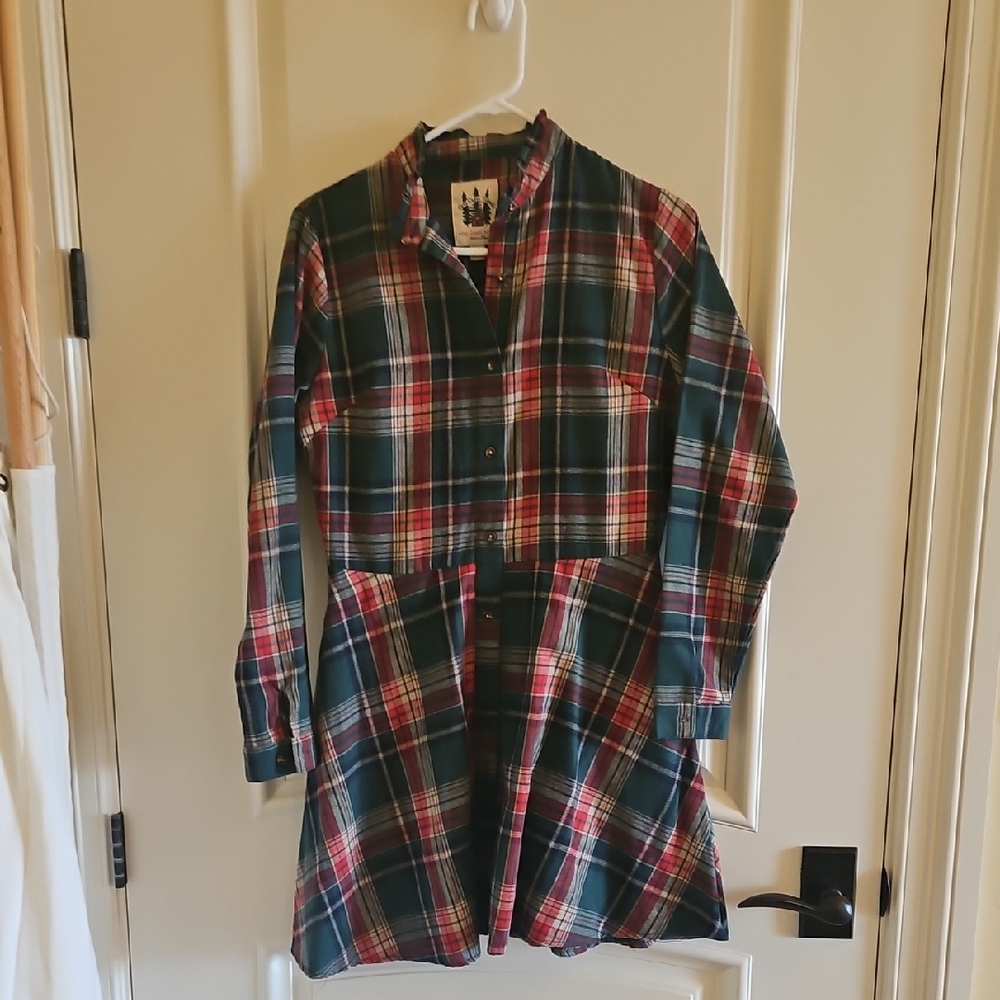 Kiel James Patrick Kids Plaid Dress - Red and Green